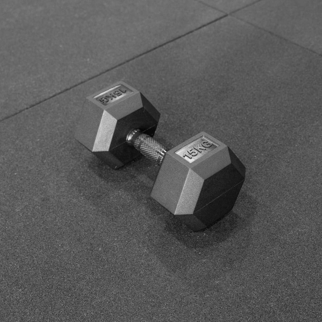 Hex Dumbbells (Black Rubber Handle) - Sold Individually