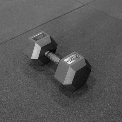 USED / PRE OWNED Hex Dumbbells (Premium Full Black Rubber Handle) 5kg - 45kg Sold Individually