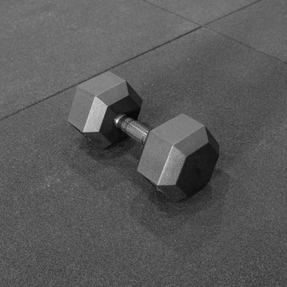 USED / PRE OWNED Hex Dumbbells (Premium Full Black Rubber Handle) 5kg - 45kg Sold Individually