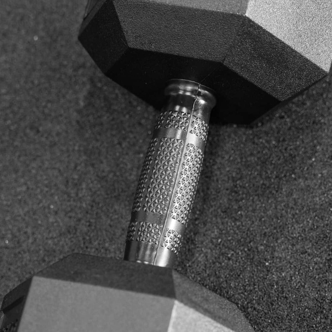Hex Dumbbells (Black Rubber Handle) - Sold Individually
