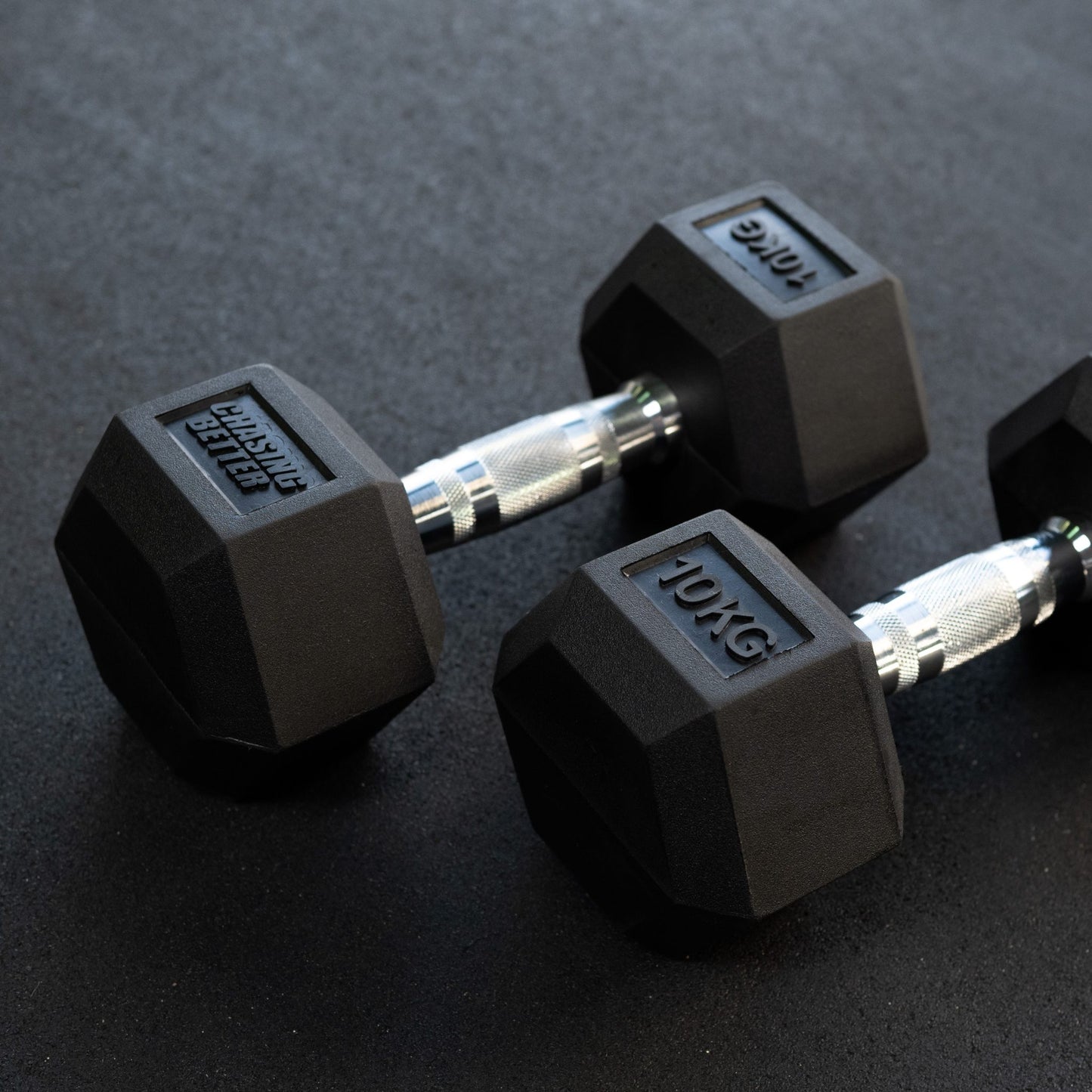 Hex Dumbbells (Chrome Handle) - Sold Individually