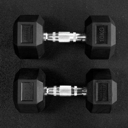 Hex Dumbbells (Chrome Handle) - Sold Individually