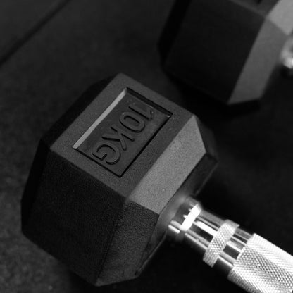 Hex Dumbbells (Chrome Handle) - Sold Individually