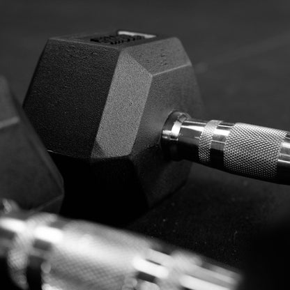 Hex Dumbbells (Chrome Handle) - Sold Individually